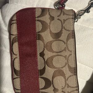 Coach Tan and Pink Signature Wrislet